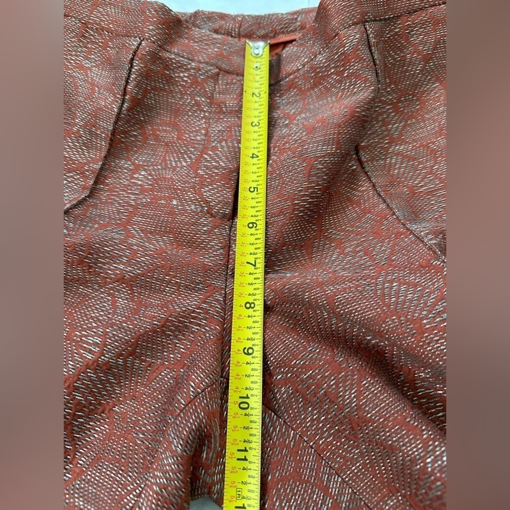 Worth New York Rust Tapestry Print Pants, zippered pockets, Fully Lined, Size 6 - Picture 10 of 14